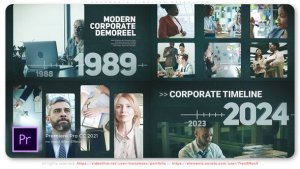 Corporate Timeline Slideshow Premiere Pro template preview