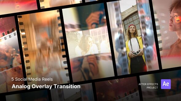 Videohive Reels - Analog Overlay Transition After Effects Project Files Elements template preview