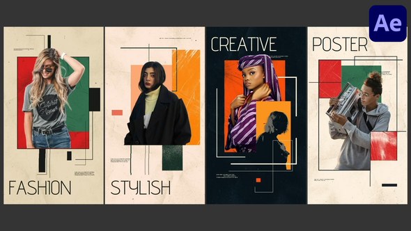 Videohive Block Slides Stories for After Effects Openers template preview