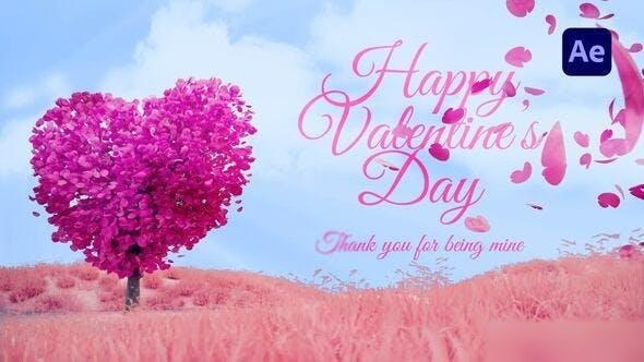 Videohive Valentine's Tree Wishes Reveal Openers template preview