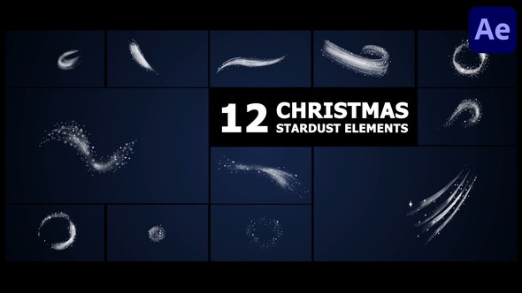 Videohive Christmas Stardust Elements | After Effects Elements template preview