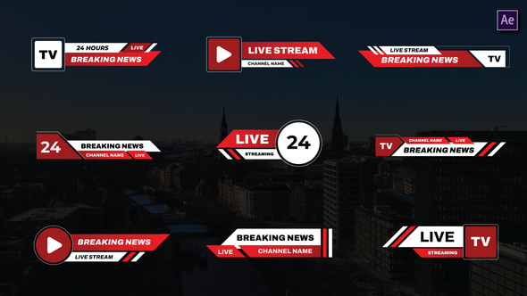 Videohive News Lower Thirds After Effects Elements template preview
