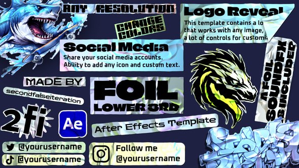 Videohive Foil Lower Third Elements template preview