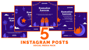 Videohive Ramadan post Pack Ramadan template preview