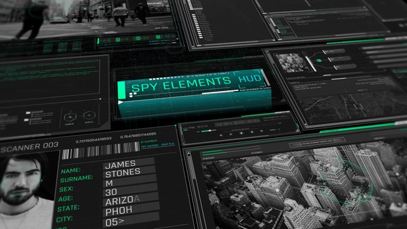 Videohive Spy Elements HUD Elements template preview
