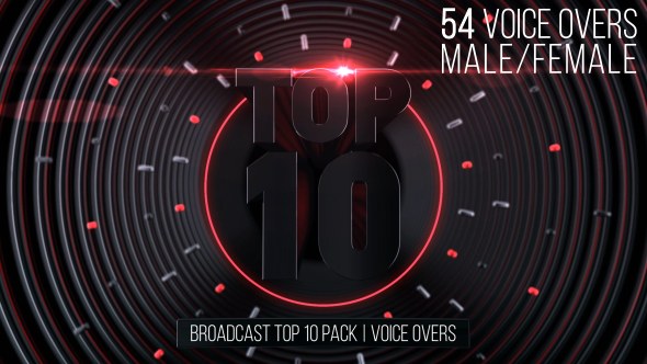 Broadcast Top 10 Pack | Voice Overs Video Displays template preview