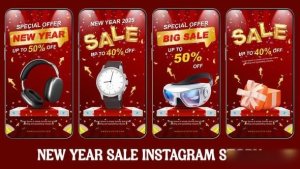 Videohive New Year Sale Instagram Story Elements template preview