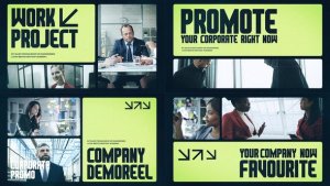 Videohive MultiScreen Company Promo Video Displays template preview