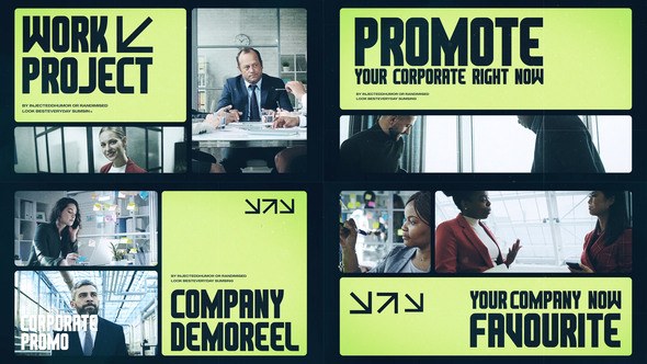 Videohive MultiScreen Company Promo Video Displays template preview
