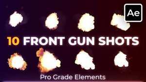 Videohive Front Gun Muzzle Flashes Elements template preview