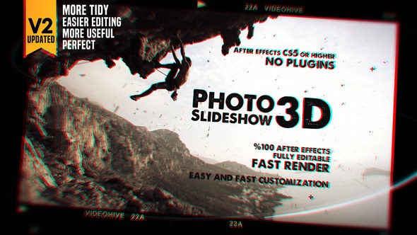 Videohive Photo Slideshow 3D Openers template preview