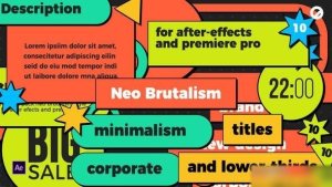 Videohive Neo Brutalism Titles Titles template preview