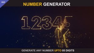 Videohive Number Generator Line Particle Dynamic Digits 2D Logo Stings template preview