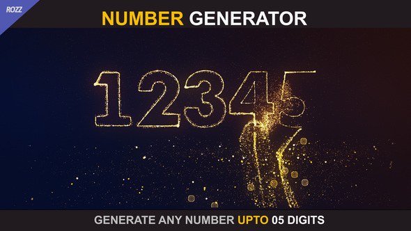 Videohive Number Generator Line Particle Dynamic Digits 2D Logo Stings template preview
