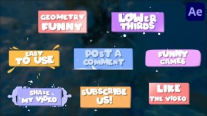 Videohive Funny Geometry Lower Thirds for After Effects Elements template preview