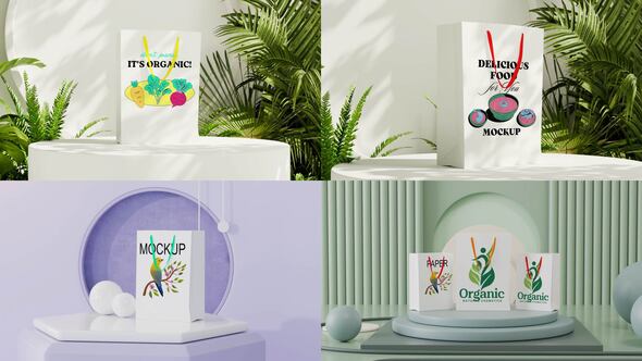 Videohive Paper bag mockup 60400024 Product Promo template preview