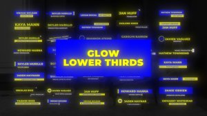Videohive Glow Lower Thirds Elements template preview