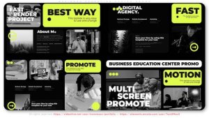 Videohive Business Education Center Multiscreen Promo Video Displays template preview