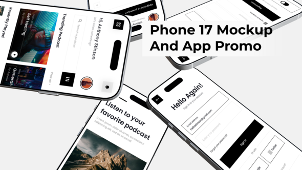 Videohive Phone 17 Mockup And App Promo Product Promo template preview