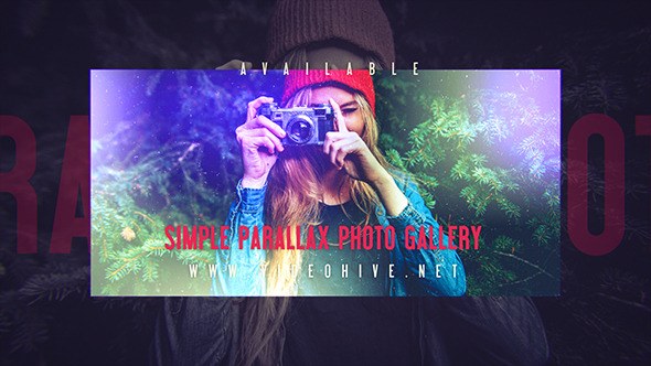 Videohive Simple Parallax Photo Gallery Video Displays template preview