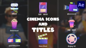 Videohive Cinema Icons And Titles for After Effects Titles template preview