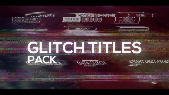Videohive Glitch X Titles Pack Titles template preview
