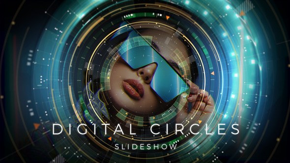 Videohive Digital Circles Slideshow Openers template preview
