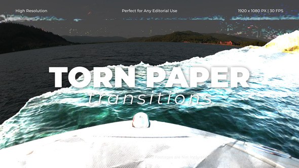 Videohive Torn Paper Transitions Pack for After Effects Elements template preview