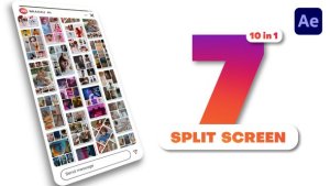 Videohive Vertical Multiscreen - 7 Split Screen Product Promo template preview
