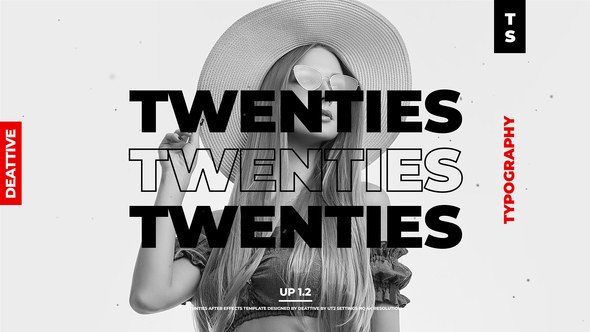 Videohive Twinties - Typography Titles template preview