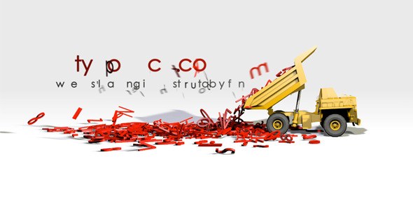 Videohive Typo Truck Logo Reveal Logo Stings template preview