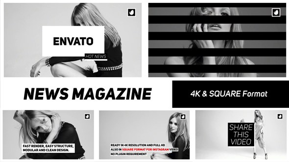 Videohive News Magazine Video Displays template preview