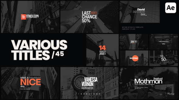 Videohive Various Titles 45 Titles template preview