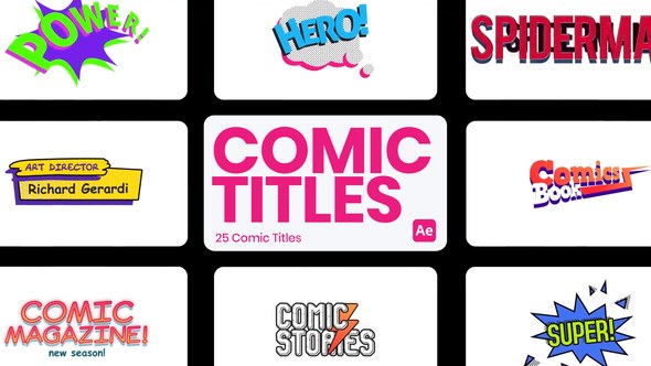 Videohive Comic Titles for After Effects Titles template preview