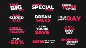 Videohive Colorful Kinetic Titles Titles template preview