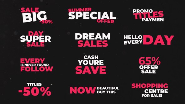 Videohive Colorful Kinetic Titles Titles template preview