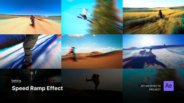 Videohive Intro - Speed Ramp Effect After Effects Templates Video Displays template preview