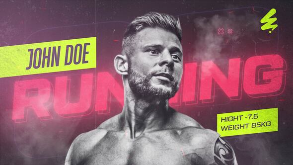 Videohive Fitnes player introduction Broadcast-packages template preview