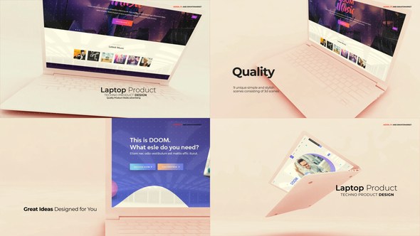 Videohive Laptop Mockup Promo Product Promo template preview