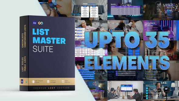 Videohive List Master Suite Titles template preview