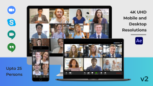 Videohive Video Conference Creator Pack - Zoom, Meet, Skype, Hangouts Elements template preview