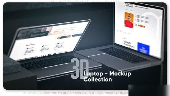 Videohive 3d Laptop Collection - Mockup Openers template preview