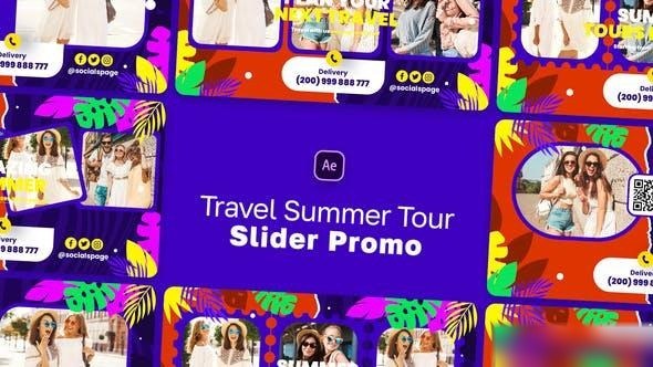 Videohive Travel Summer Tour Slider Promo Openers template preview
