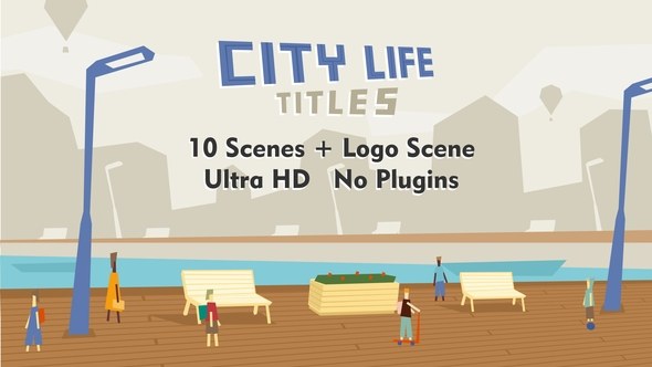Videohive City Life Titles Titles template preview