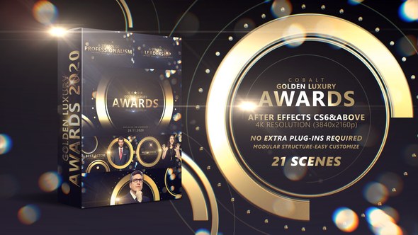 Videohive Cobalt Golden Luxury Awards 4K Broadcast-packages template preview