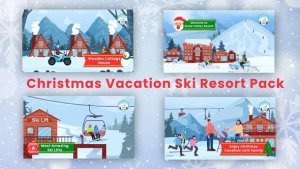 Videohive Christmas Vacation Ski Resort Advertisement Pack Openers template preview
