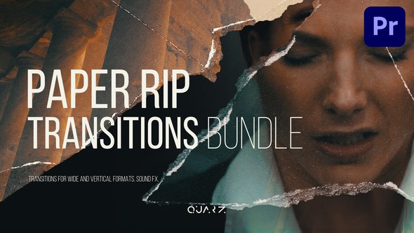 Paper Rip Transitions for Premiere Pro Premiere Pro template preview