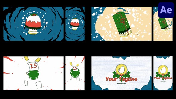 Videohive Christmas Morphing Logo for After Effects Logo Stings template preview