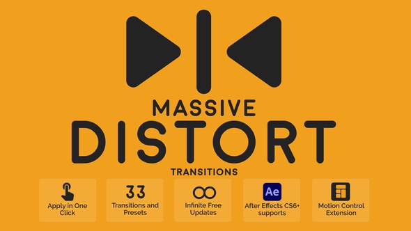 Videohive Massive Distrot Transitions Elements template preview