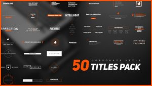 50 Stylish Corporate Titles Pack Video Displays template preview